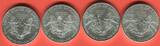 USA 4 x 1 Dollar Silbermünzen 2011 Walking Liberty - Vier Jahreszeiten - Privy Marks - Erfindungen - Inventions Prägefrisch in Kapseln