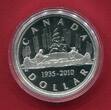 Kanada 1 Dollar Silbermünze 2010 75. Jahrestag des kanadischen Voyageur-Silberdollars Polierte Platte in Kapsel mit Zertifikat & Box