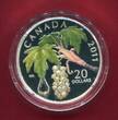 Kanada 20 Dollars Silbermünze 2011 Maple Leaf Crystal Raindrop (1 oz, coloriert mit Kristall) Polierte Platte in Kapsel mit Zertifikat & Box
