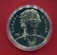 Kanada 1 Dollar Silbermünze 2007 Indianerhäuptling Stempelglanz in Kapsel mit Zertifikat & Box