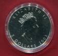 Kanada 5 Dollars Silbermünze 2003 Maple Leaf (1 oz, coloriert) Stempelglanz in Kapsel mit Zertifikat & Box