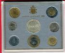 Vatican, Vatikan KMS 10 - 1000 Lire 2000 Kursmünzen Pontifikat Johannes Paul II. -Anno XXII. Bankfrisch OVP im Folder