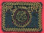 Bielefeld Notgeld der besonderen Art 100 Mark 15. Juli 1921 Seide mit Borte Goldfarben Rückseite bestickt fast kassenfrisch I/II