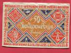 Bielefeld Notgeld der besonderen Art 50 Mark 9. April 1922 Seide Stadtsparkasse fast kassenfrisch I/II