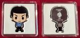 Niue 2 Dollar Silbermünze - 1 Unze Silber - Pure Silver 2021 Star Trek - 1 oz Silver Chibi™ Coin - 02. Spock Farbmünze mit Zertifikat, Box & Umkarton; OVP