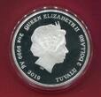 Tuvalu 2 Dollars Silber 2019 Star Trek™ - Enterprise & Crew (2 oz m. Farbauflage) Polierte Platte in Kapsel mit Zertifikat & Box; OVP
