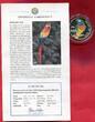 Korea, Nord Korea North 500 Won Silber coloriert 1995 Hellroter Ara Parrot - Fauna of Asia Polierte Platte in Kapsel mit MDM zertifikat
