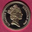 Gibraltar 5 Pounds Pfund Gold 1996 70th Birthday Queen Elizabeth II. Polierte Platte mit Box und Zertifikat