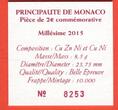Monaco 2 Euro Gedenkmünze Commemorative Coin 2015 800 Jahre Bau des Schlosses Gründung der Burg 1215 Fondation de la Forteresse Polierte Platte mit Box, Zertifikat & Umkarton