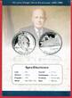 USA 1 Dollar Silber 1990 100 Jahre Dwight D. Eisenhower (1890-1990) Polierte Platte in Kapsel mit Zertifikat