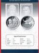 USA 1 Dollar Silber 2013 Generäle Marshall & Eisenhower Polierte Platte in Kapsel mit Zertifikat