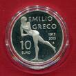 San Marino 10 Euro Silber 2013 100. Geburtstag Emilio Greco (1913-2013) Polierte Platte in Kapsel, Zertifikat, Box & Karton; OVP