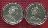 Cook Islands 2 x 5 Dollars Silbermünzen Konvex Konkav 2010 Dreams can come true - Barack Obama und M. L. King, Frosted, mattiert mit Zertifikat
