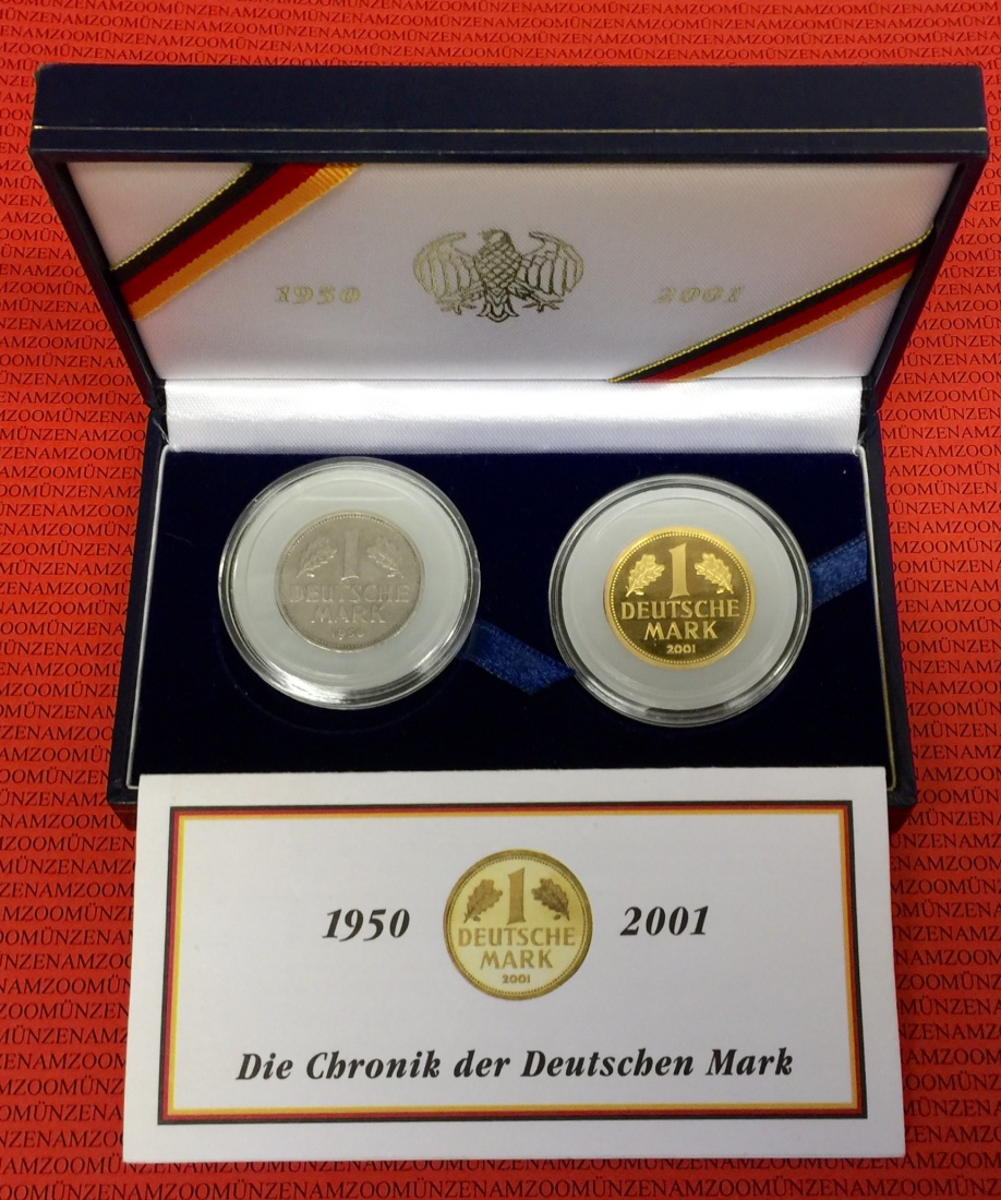 Bundesrepublik Deutschland 1 DM Gold Mark Goldmark 2001 D 1 DM Gold