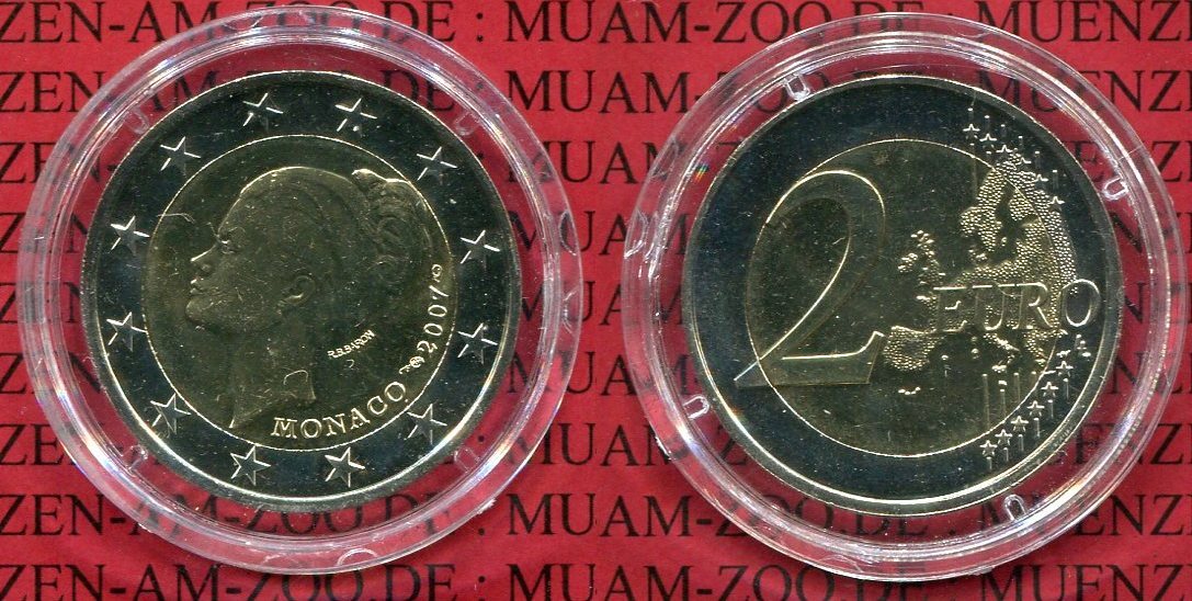 2 Euro Grace Kelly OVP Monaco 2 Euro 2007 Grace Kelly OVP mit Box und