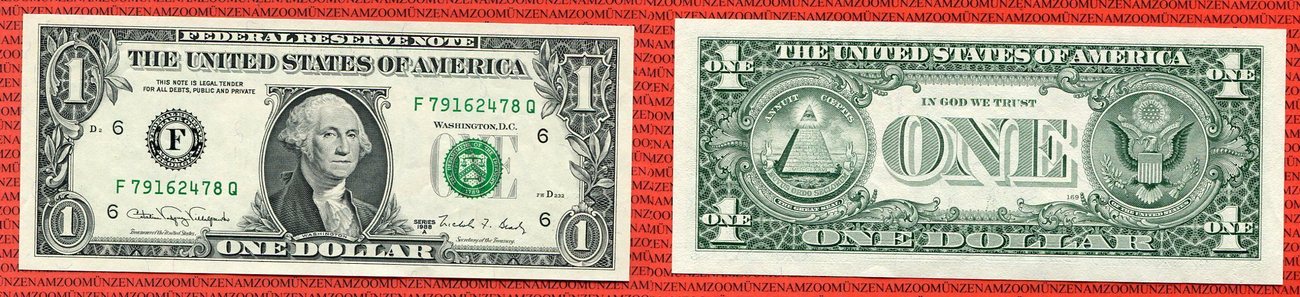 Usa United States Of Amerika Vereinigte Staaten 1 Dollar Banknote Usa 1 Dollar 1988 Banknote Series A Federal Reserve Note Kassenfrisch Ma Shops