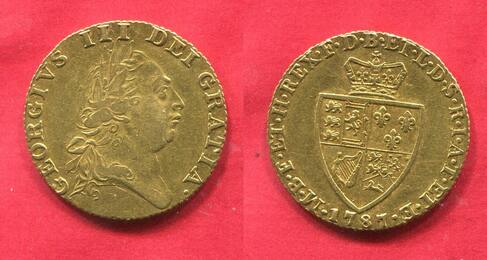 Great Britain England Großbritannien Guinea Guinee 21 Shilling 1787 George III (1760-1820) 5th portr