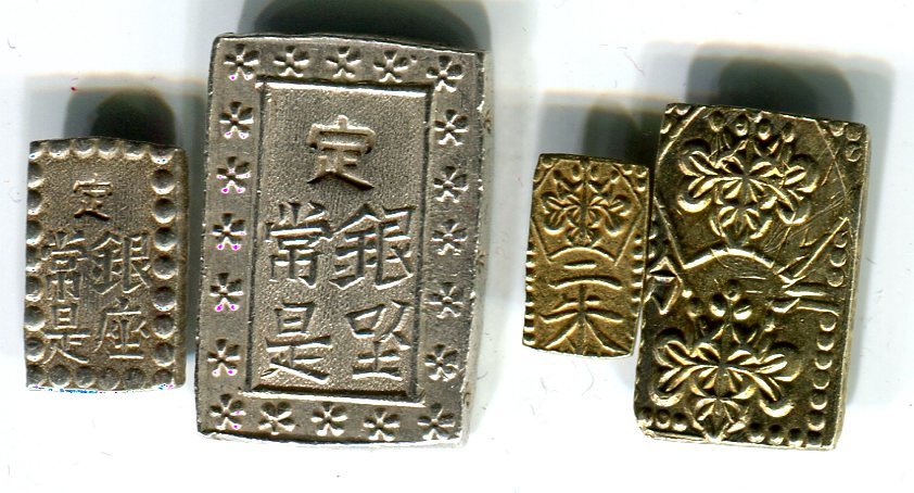 Shu + Bu aus Silber und Nishu + Nibu aus Gold 183468 Japan Das Gold