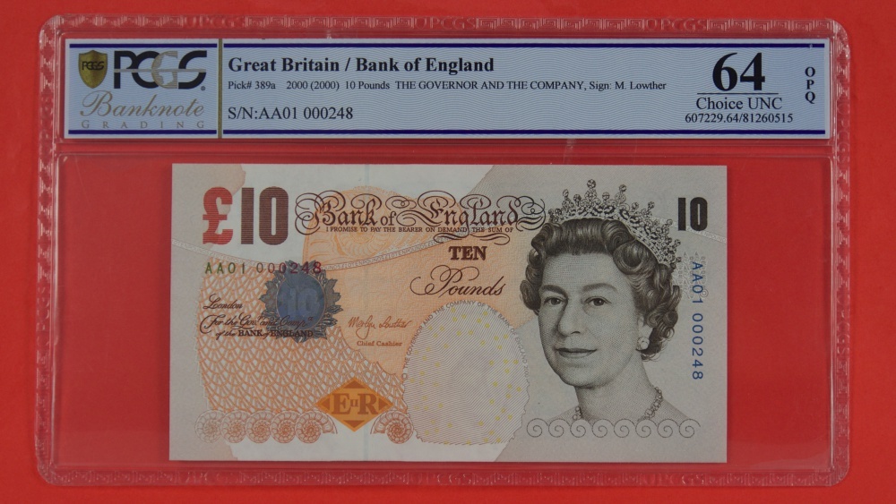 Great Britain 10 Pounds 2000 2000 Bank Of England PCGS Choice great-britain-10-pounds-2000-2000-bank-of-england-pcgs-choice