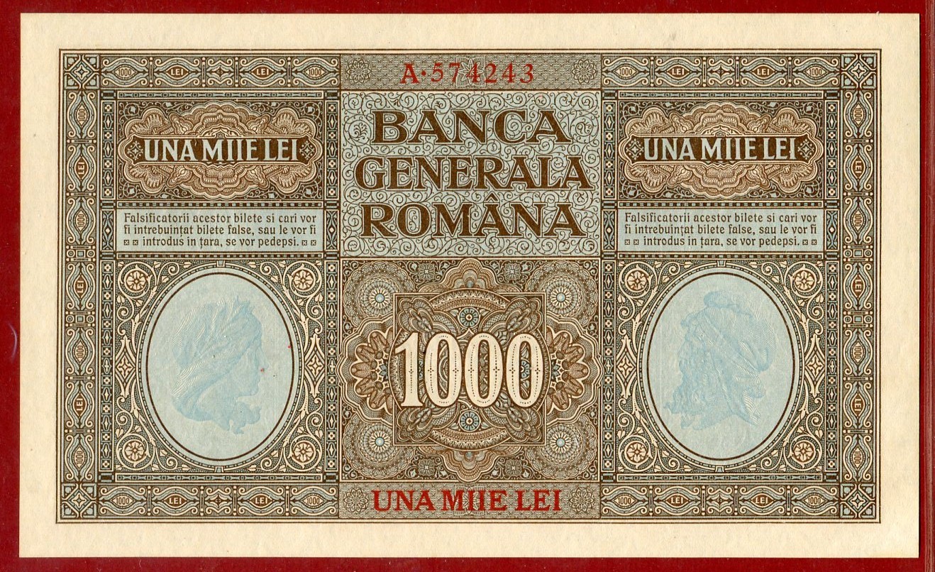 Rumänien Deutsche Besetzung 19161918 1000 Lei 1917 Serie A, KN 6
