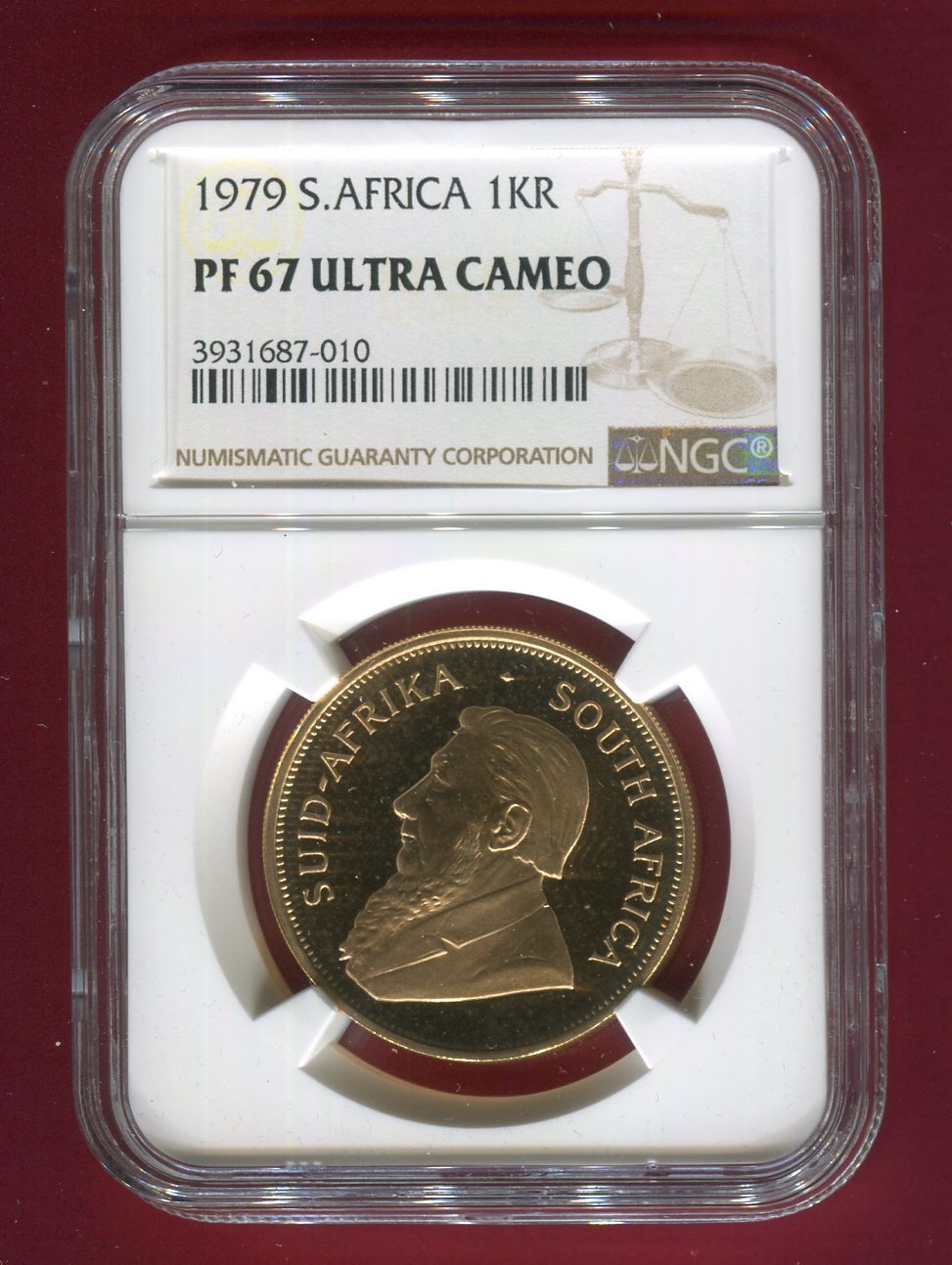 Südafrika South Afrika 1 Unze Gold 1979 Krügerrand PP NGC PF 67 Ultra Cameo Polierte Platte