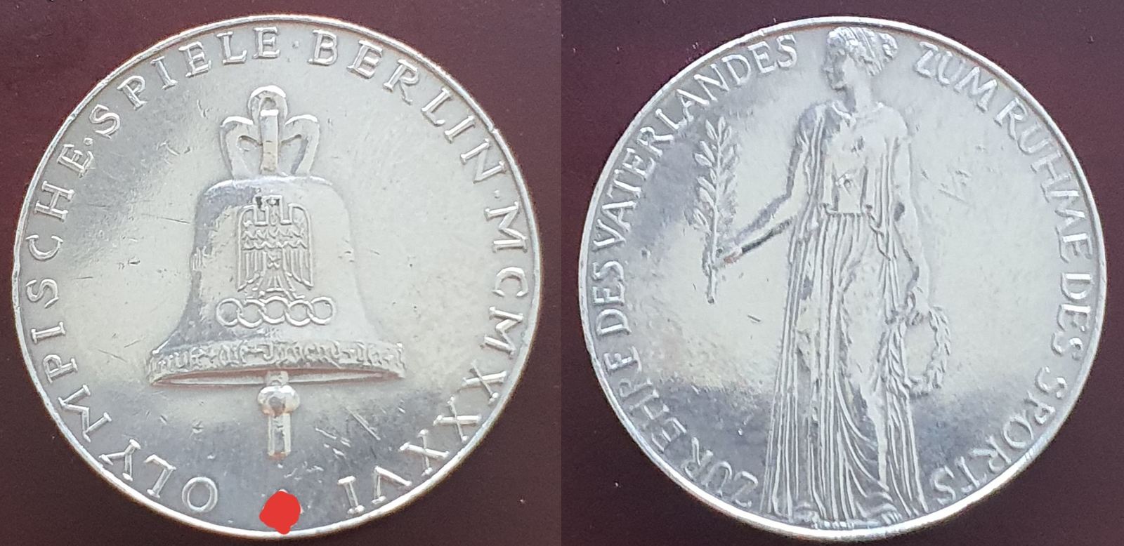 III. Reich Medaille Olympische Spiele 1936 Olympics Berlin ...