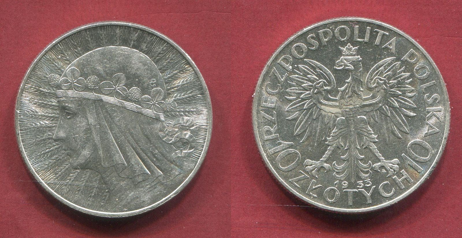 Polen Poland Zloty Silber Jadwiga Frauenkopf F Prfr Ma Shops