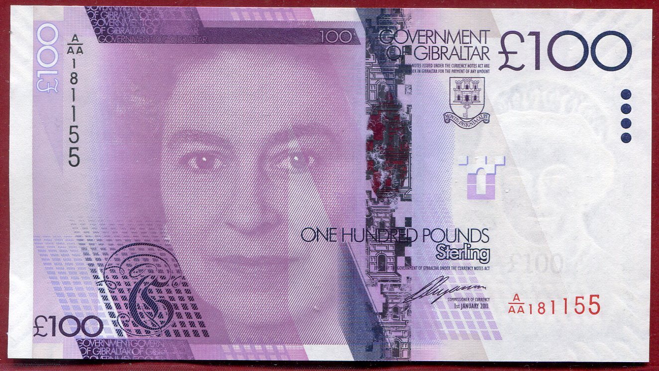 Gibraltar 100 Pfund Pounds Sterling 2011 Elisabeth II Kings Bastion gibraltar-100-pfund-pounds-sterling-2011-elisabeth-ii-kings-bastion