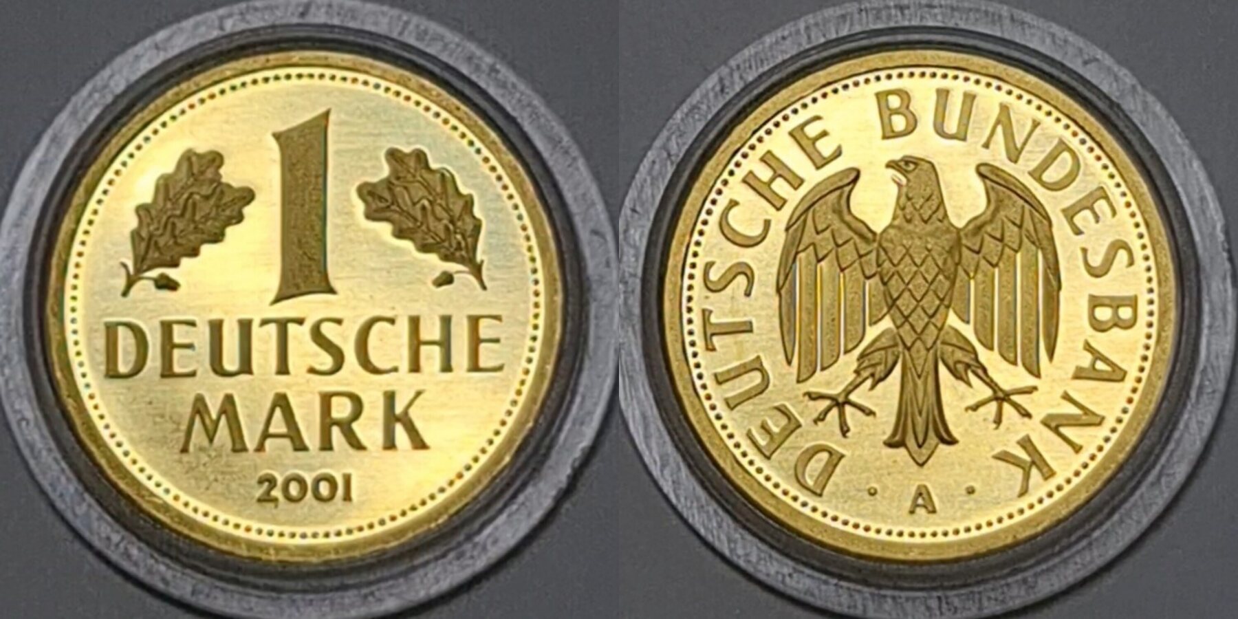 Bundesrepublik Deutschland, FRG 1 DM Goldmark 2001 A Abschied von der