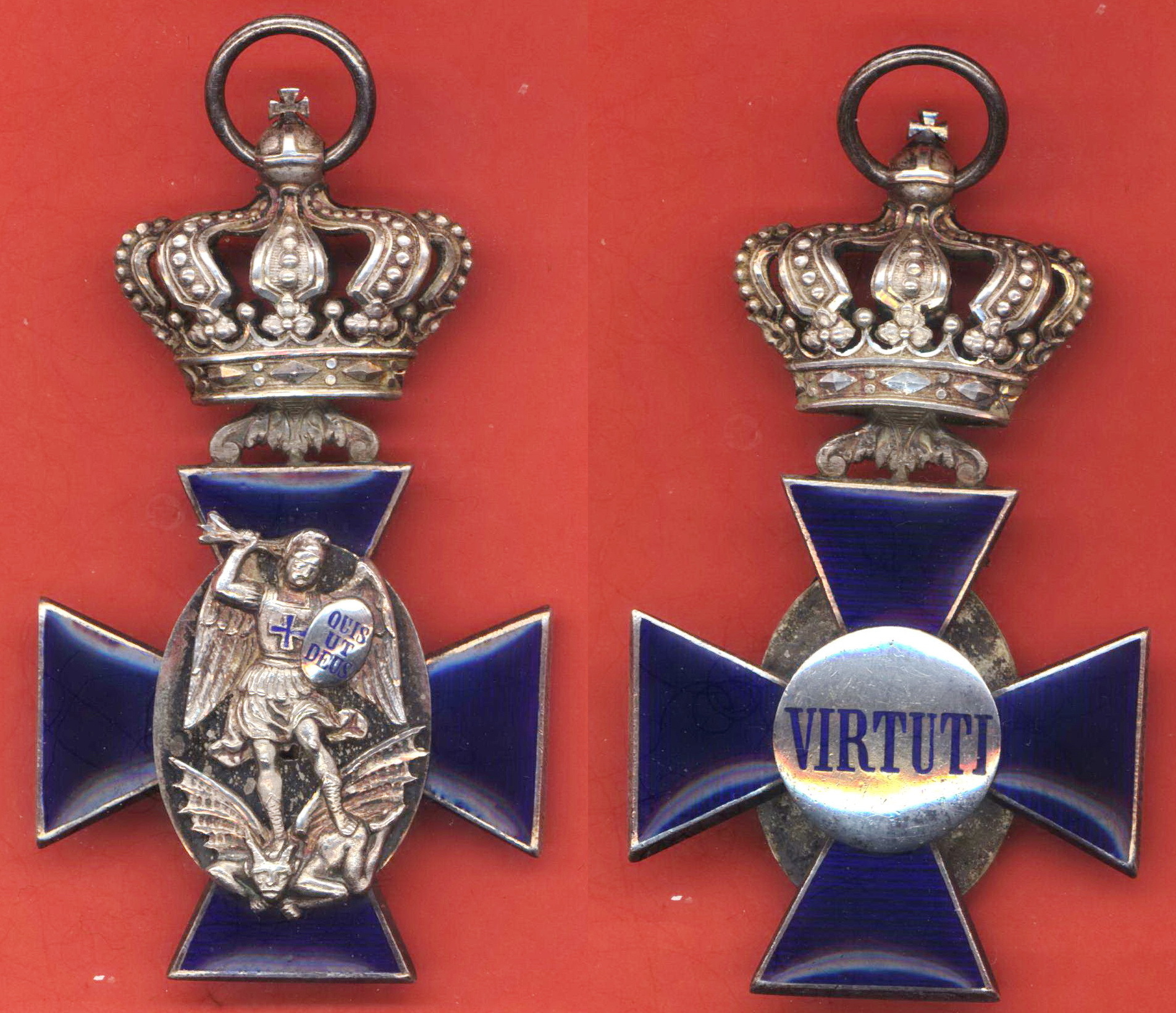 Bayern 1887 Königlicher Verdienstorden vom hl. Michael, 4. Klasse mit Krone Leicht getragen