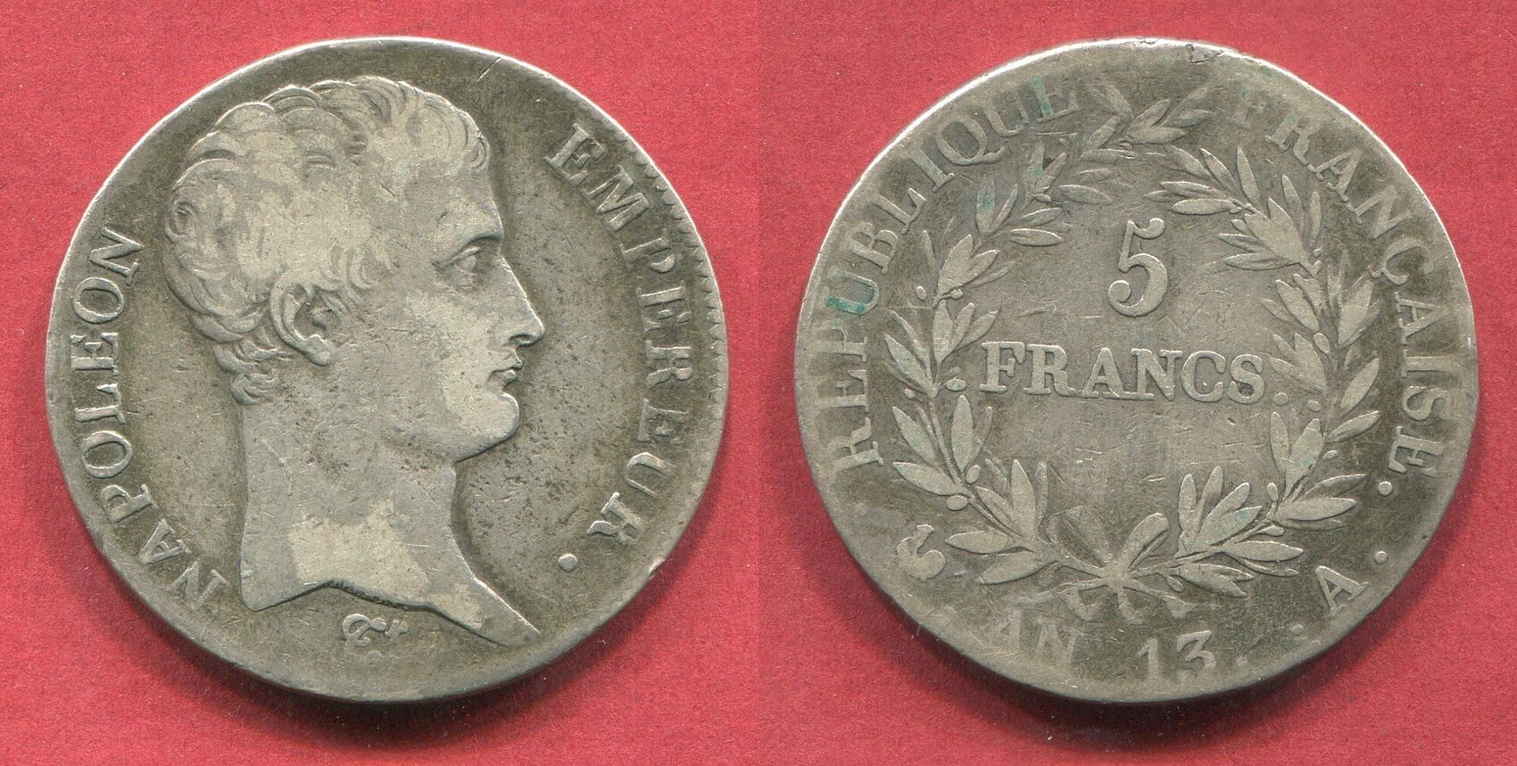 Frankreich 5 Francs 1813 A Napoleon I. Empereur sss