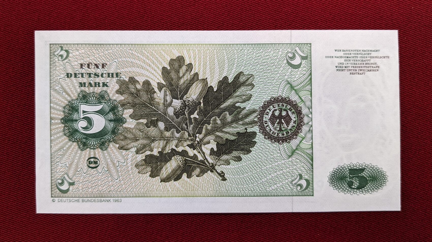 5 Dm Schein 2 Januar 1980 Wert BRD, Deutsche Bundesbank 13 x 5 DM Deutsche Mark 1980 Fortlaufende
