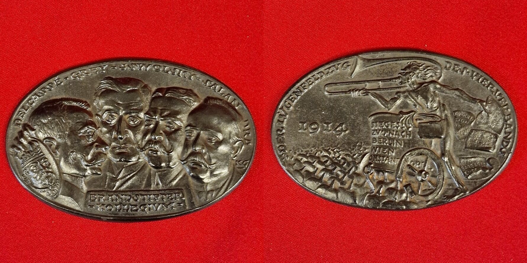 Germany Deutschland Karl Götz Medaille Ovale Eisenguß Medaille Cast