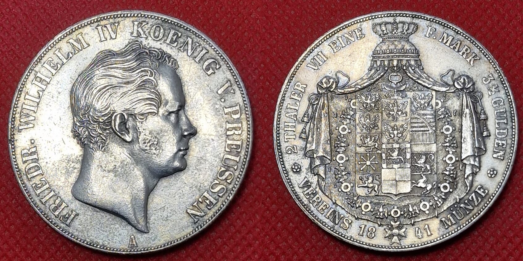 Preußen Doppeltaler Doppelter Vereinstaler 1841 Friedrich Wilhelm IV ...