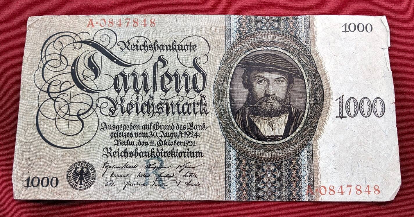 Reichsbanknoten Reproduktion Set – 12 Scheine Von 1924–1945, Originalgetreu, Für Sammler & Film