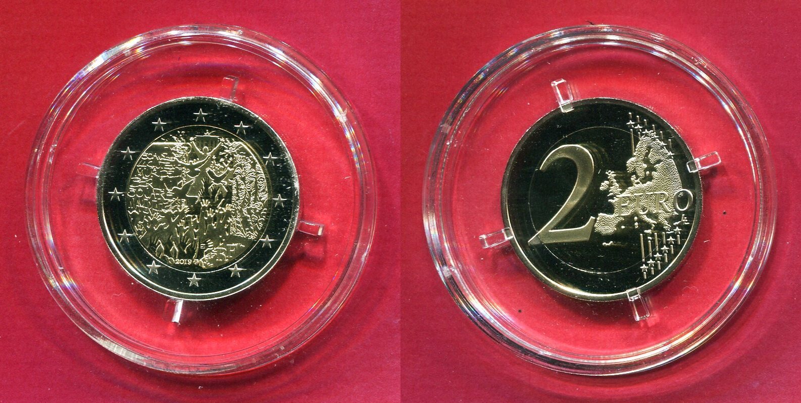 2 Euro Münze 30 Jahre Mauerfall D Frankreich 2 Euro Gedenkmünze 2019 30 Jahre Mauerfall Berlin PP in
