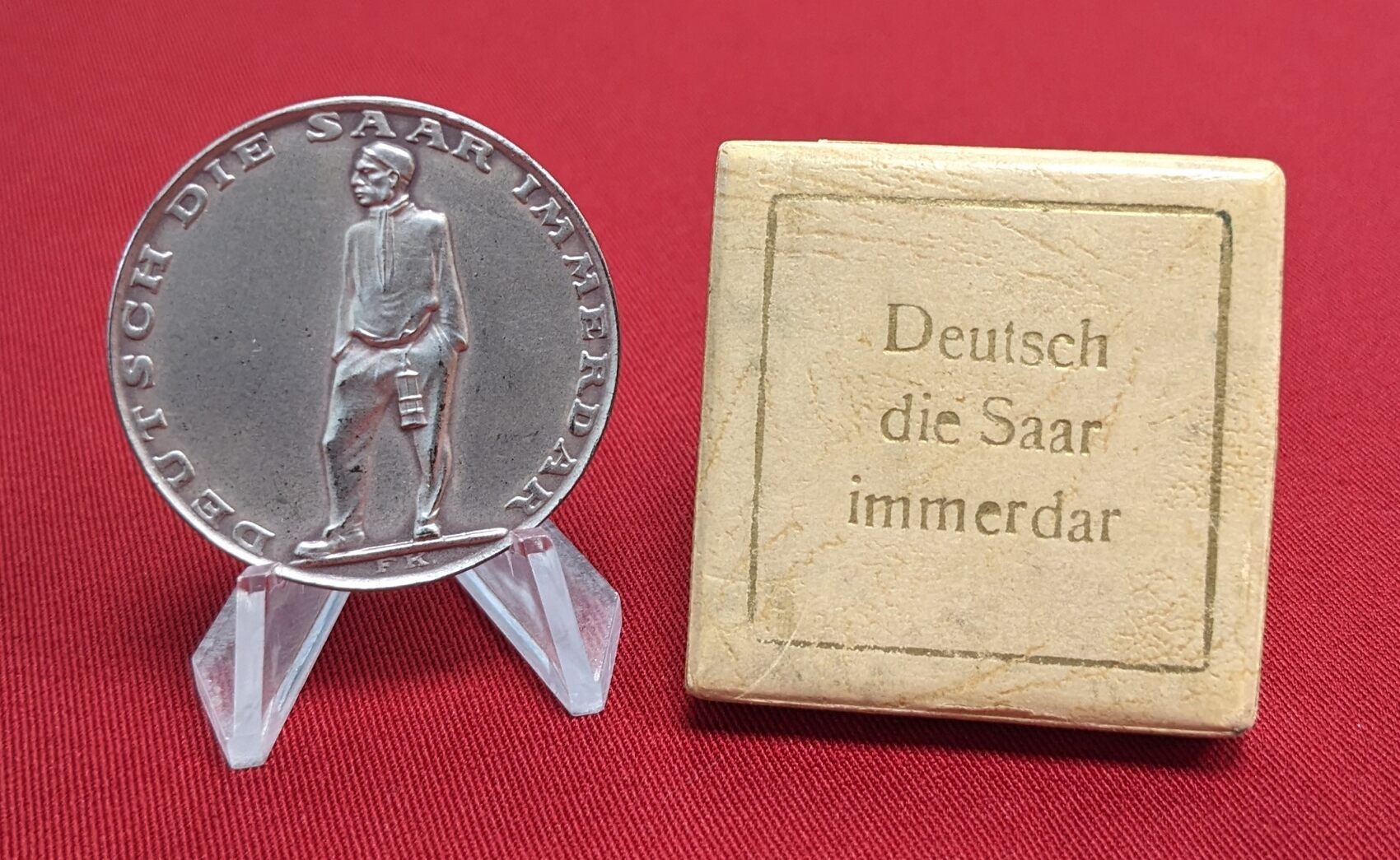 Germany Deutschland III. Reich Medaille Silber DEUTSCH DIE SAAR 