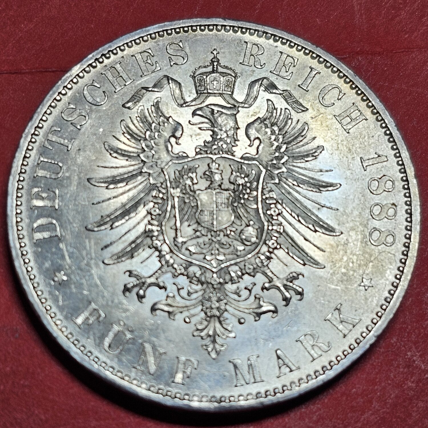 Preu en Kaiserreich Germany Prussia 5 Mark 1888 A Friedrich III Drei Preu en Kaiserreich Germany Prussia 5 Mark 1888 A Friedrich III Drei