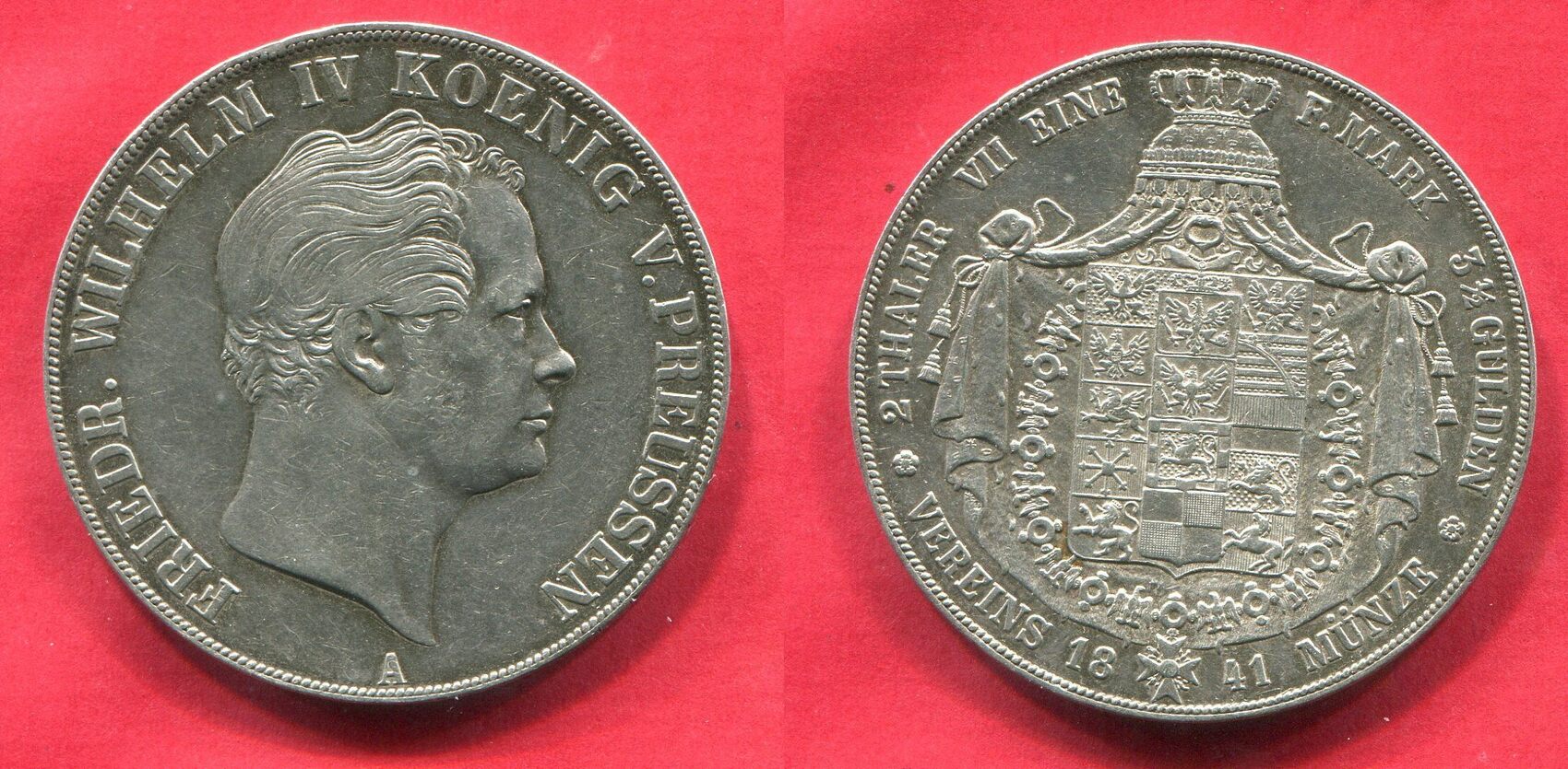 Preußen Doppeltaler Doppelter Vereinstaler 1841 Friedrich Wilhelm IV ...