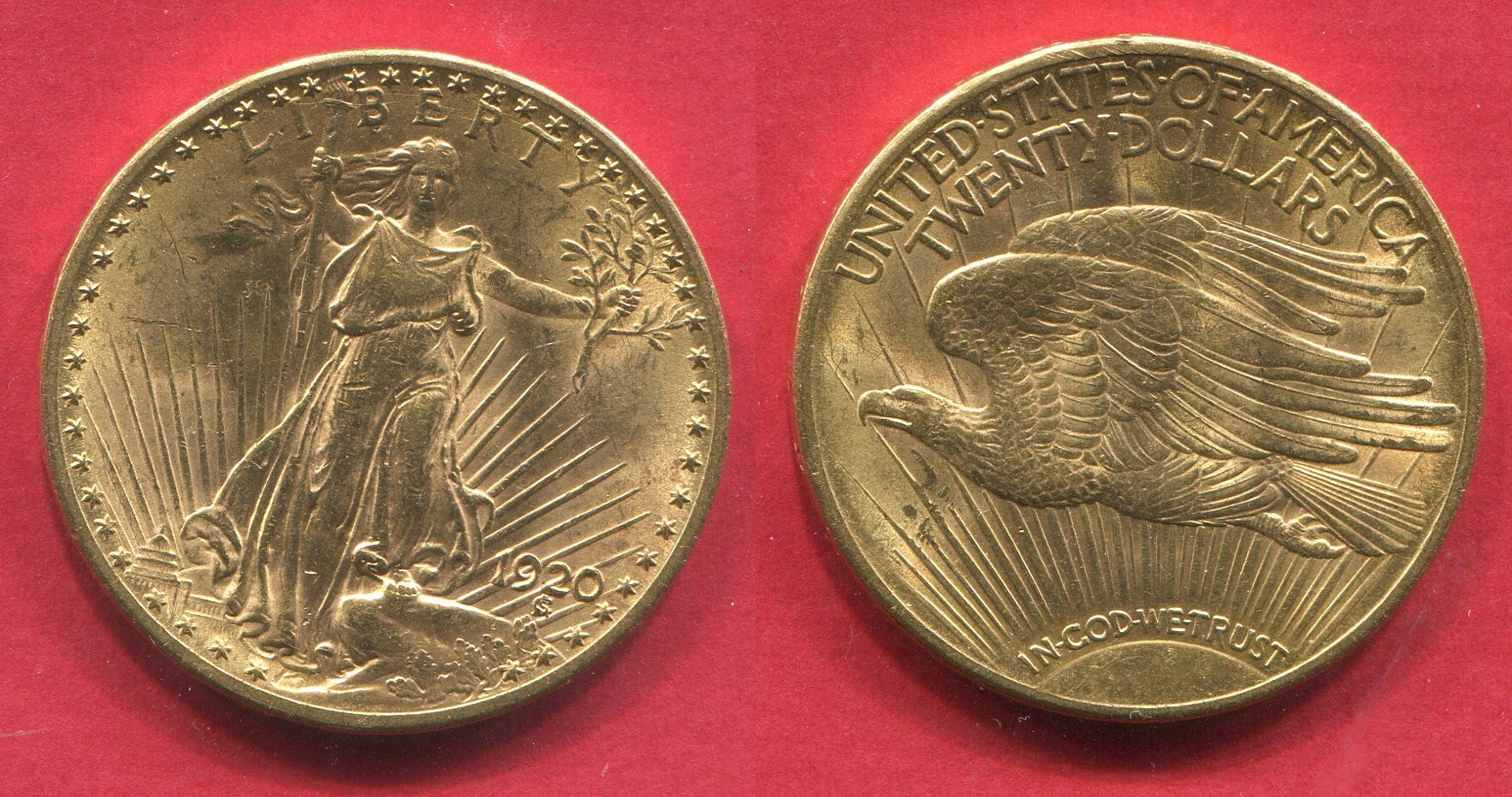 The United States Of America USA 20 Dollars 1920 St Gaudens Double the-united-states-of-america-usa-20-dollars-1920-st-gaudens-double