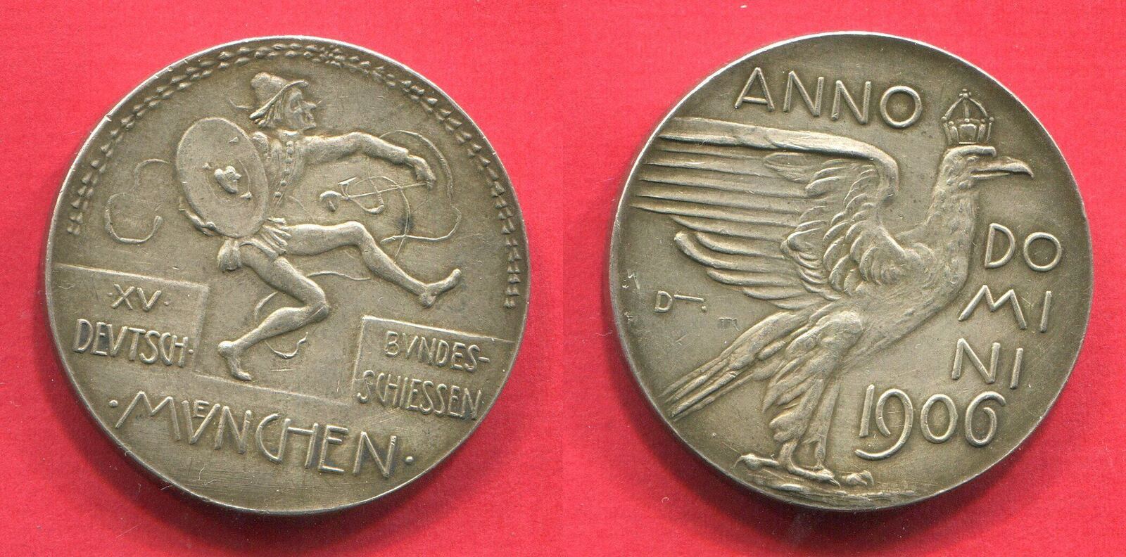 Deutschland Kaiserreich Bayern Schützenmedaille Silbermedaille 1906 D