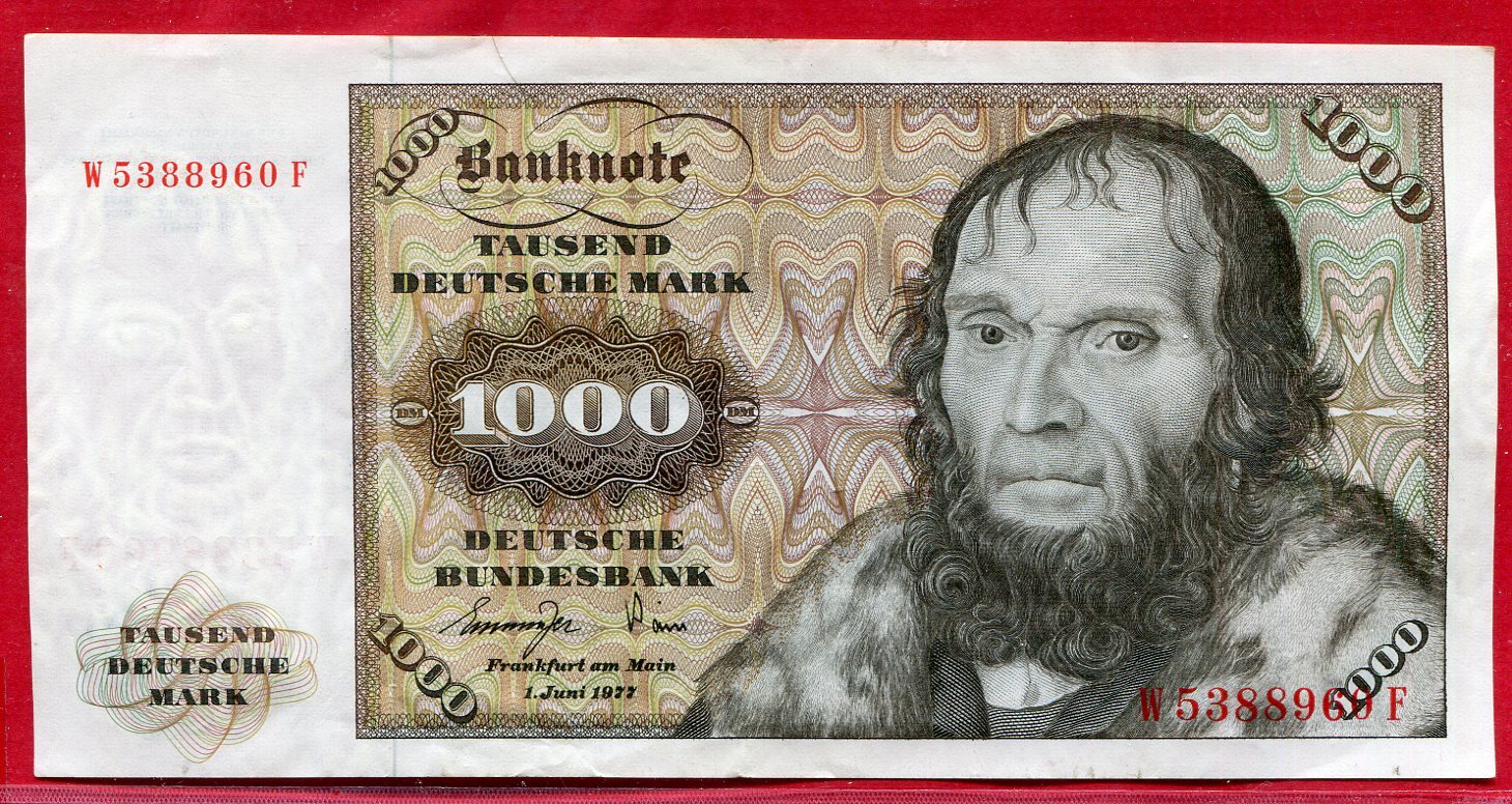 BRD, Deutsche Bundesbank 1000 DM Deutsche Mark 1977 Dom zu