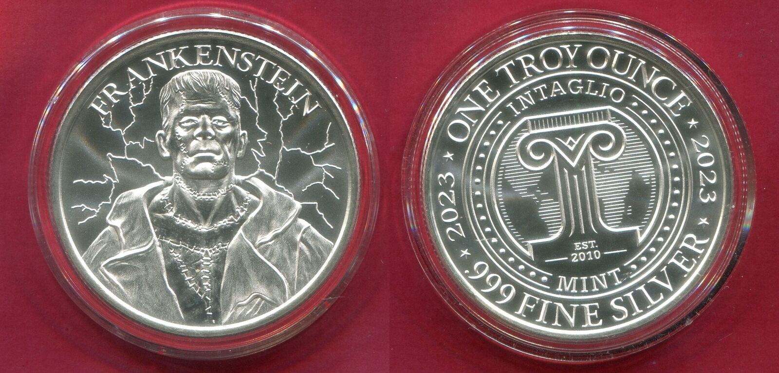 USA 1 Unze Ounce 2023 Frankenstein Intaglio Mint BU Stempelglanz