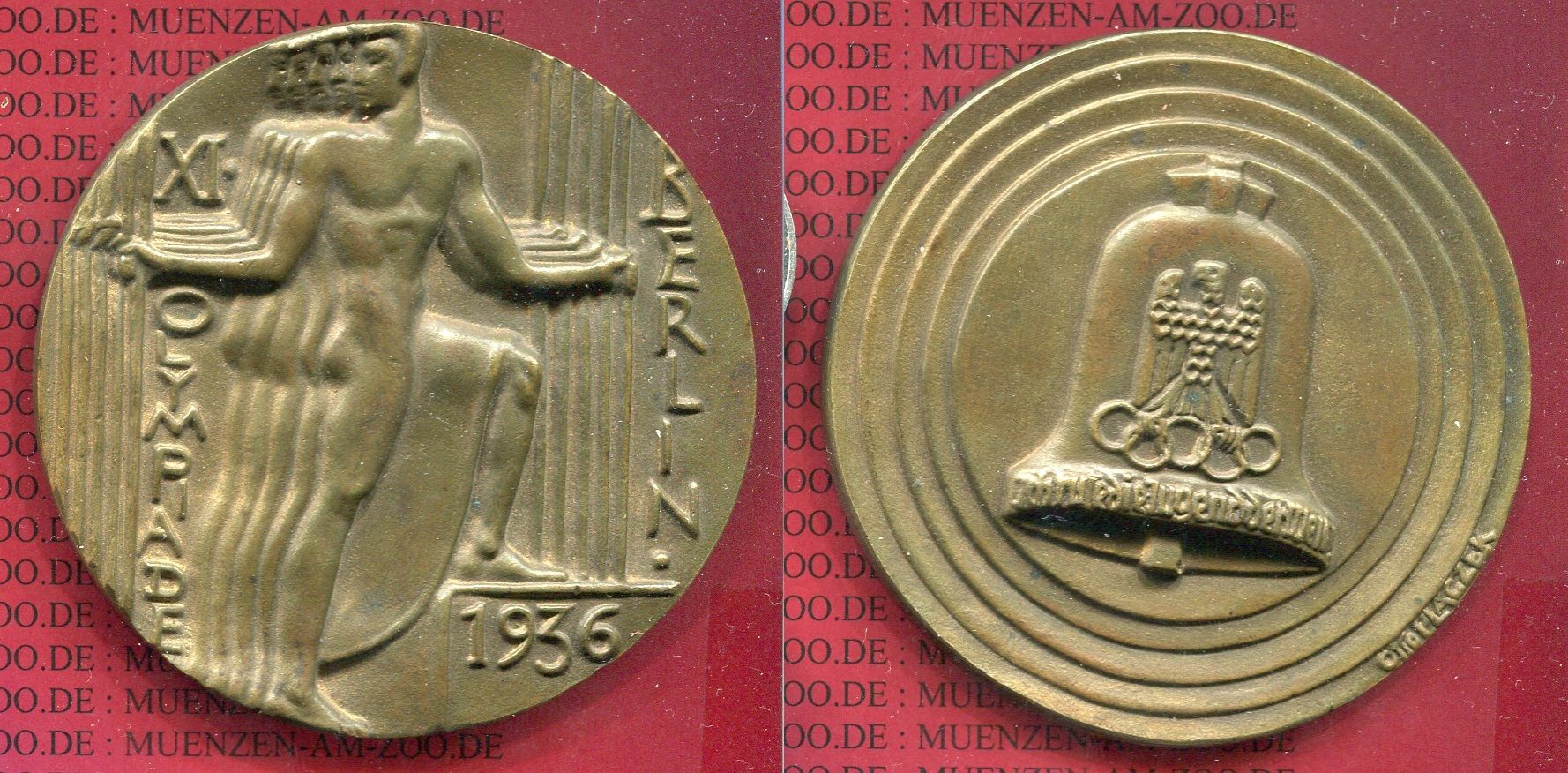 Große Bronze Medaille 1936 Medaille Olympische Spiele 1936 ...