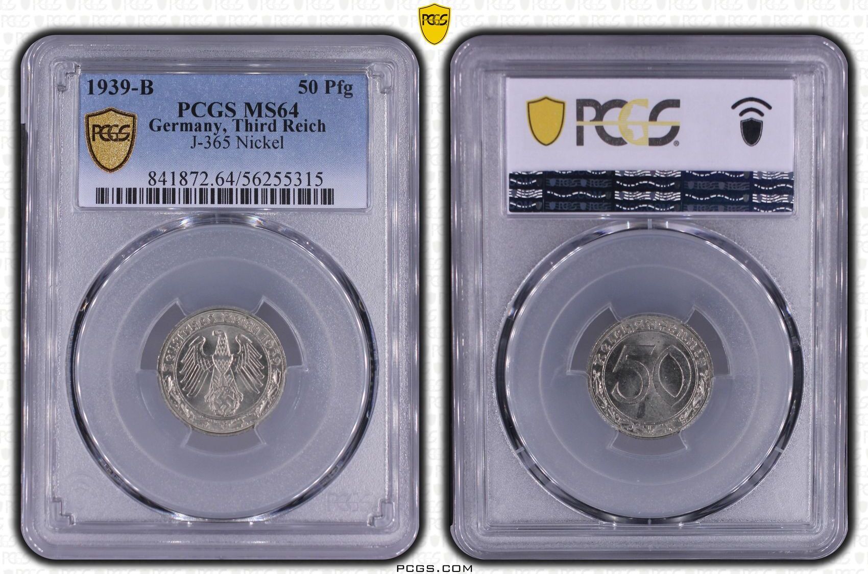 Germany, Third Reich III. Reich 50 Pfennig 1939 B Münze Wien Nickel ...