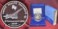Frankreich France 50 Euro Silber 5 Ounces Unzen Fine Fein European Heritage - 40th anniversary of the first flight of the Concorde -