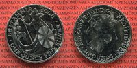 England, Großbritannien, UK 2 Pfund Silbermünze England 2 Pounds 2008 Britannia 1 Unze Silber