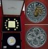 Frankreich, France 50 Euro Silbermünze + 12 x 1 Euro Frankreich 50 Euro 2003 Der Jubiläums-Euro - 1 Kilogramm Sterling Silber