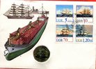 DDR Deutsche Demokratische Republik 5 Mark Numisbrief DDR Numisbrief 1988 Überseehafen Rostock 5 Mark