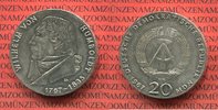 DDR, GDR Eastern Germany, GDR 20 Mark Silbermünze DDR 20 Mark 1967 200. Geburtstag von Wilhelm von Humboldt (1767-1835)